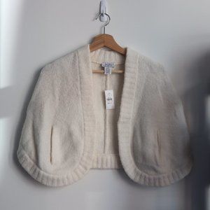 Ann Taylor Loft Lush Cream Wool Overcoat